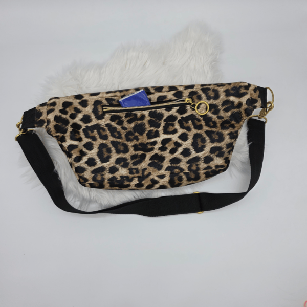 Bauchladen - Leo - Kunstleder Braun - Schwarz - Groß